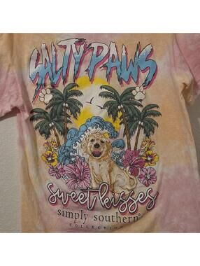 Simply Southern Salty Paws t-shirt Sz Small